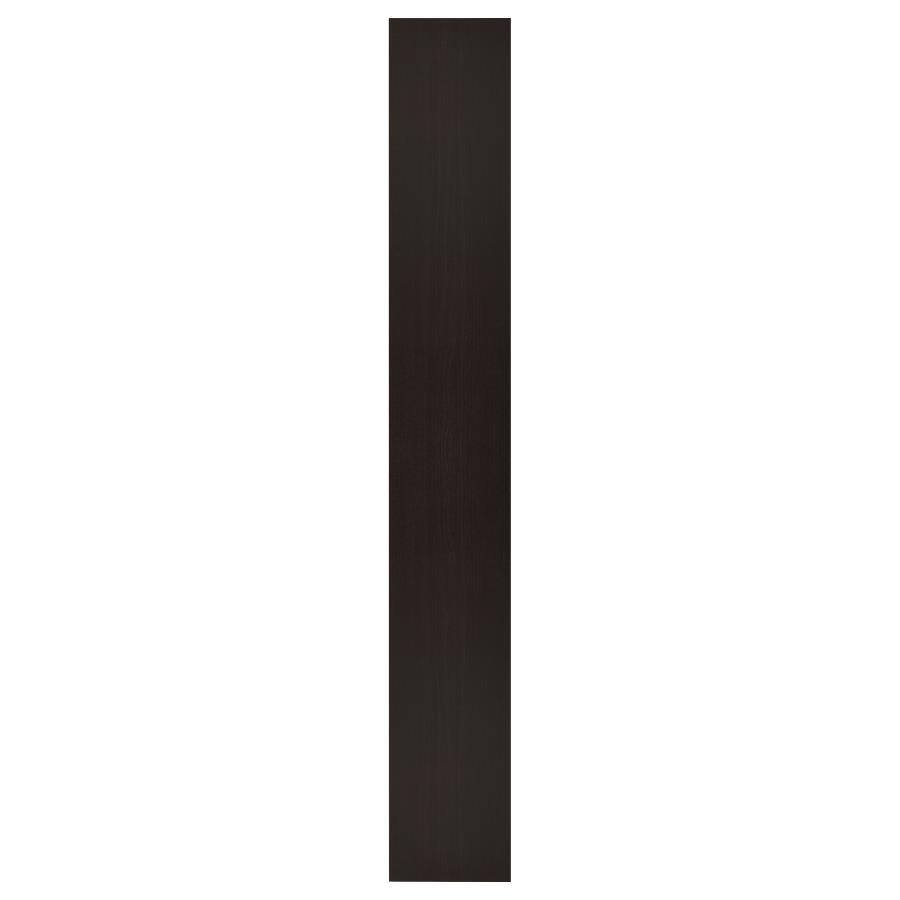 Eliam 8-Shelf Bookcase in Cappuccino – Rustic Modern Wooden Bookshelf with Ample Storage for Living Room, Office, and Home Decor Organization