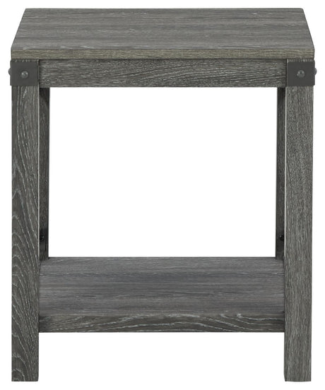 Freedan - Square End Table - Grayish Brown