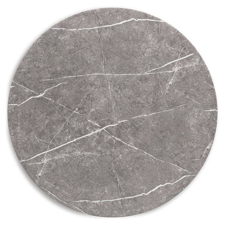 Glinari - Round Dining Room Table - Taupe / Black