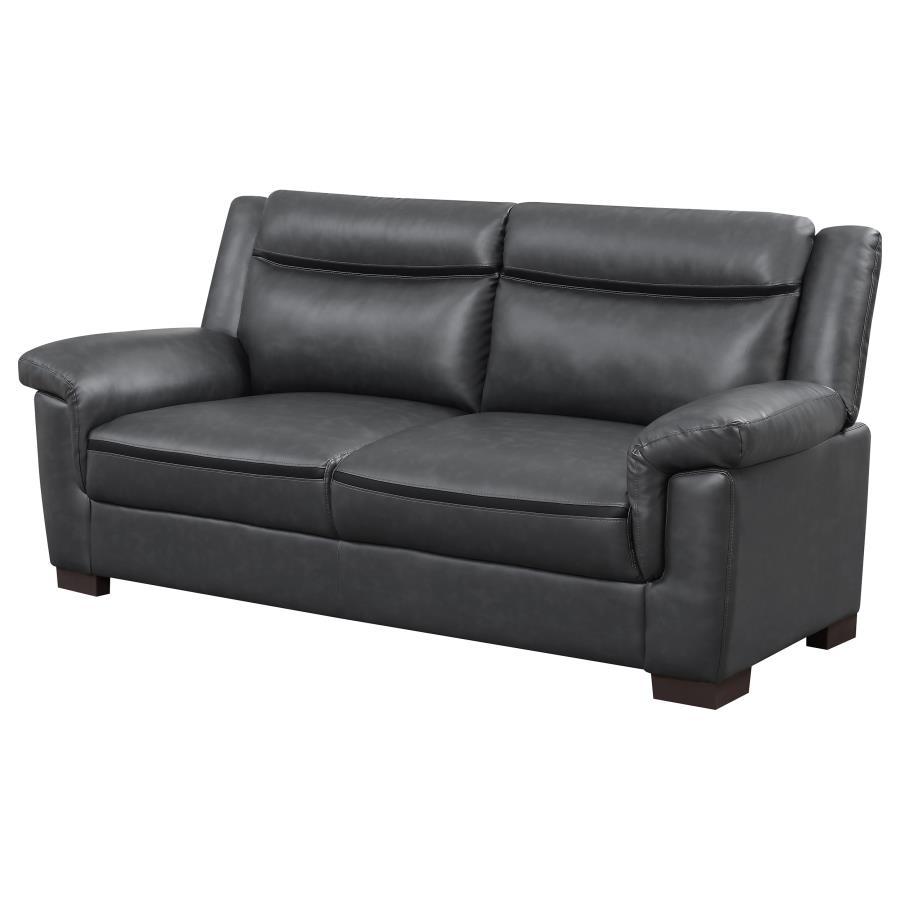 Arabella Upholstered Padded Arm Sofa – Modern Sleek Design with Soft Upholstery, Padded Seating, and Subtle Stitching for Stylish Living Rooms