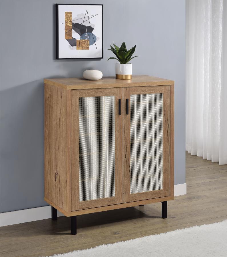 Teller 2-Door Shoe Storage Cabinet – Natural Oak Finish with Dual Doors, Spacious Interior for Organized Footwear, Modern Entryway or Closet Storage
