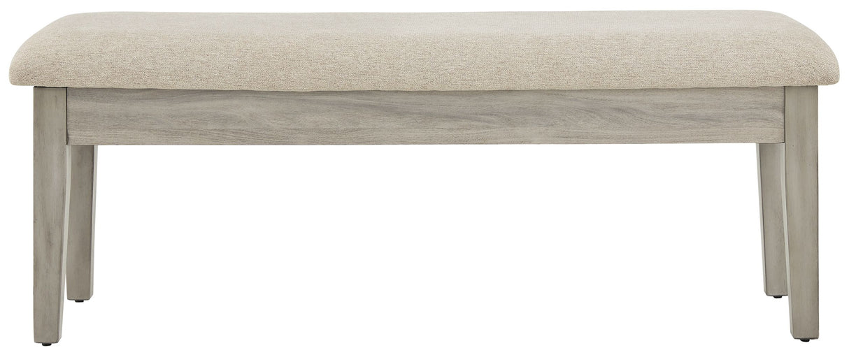 Parellen - Upholstered Storage Bench - Beige / Gray