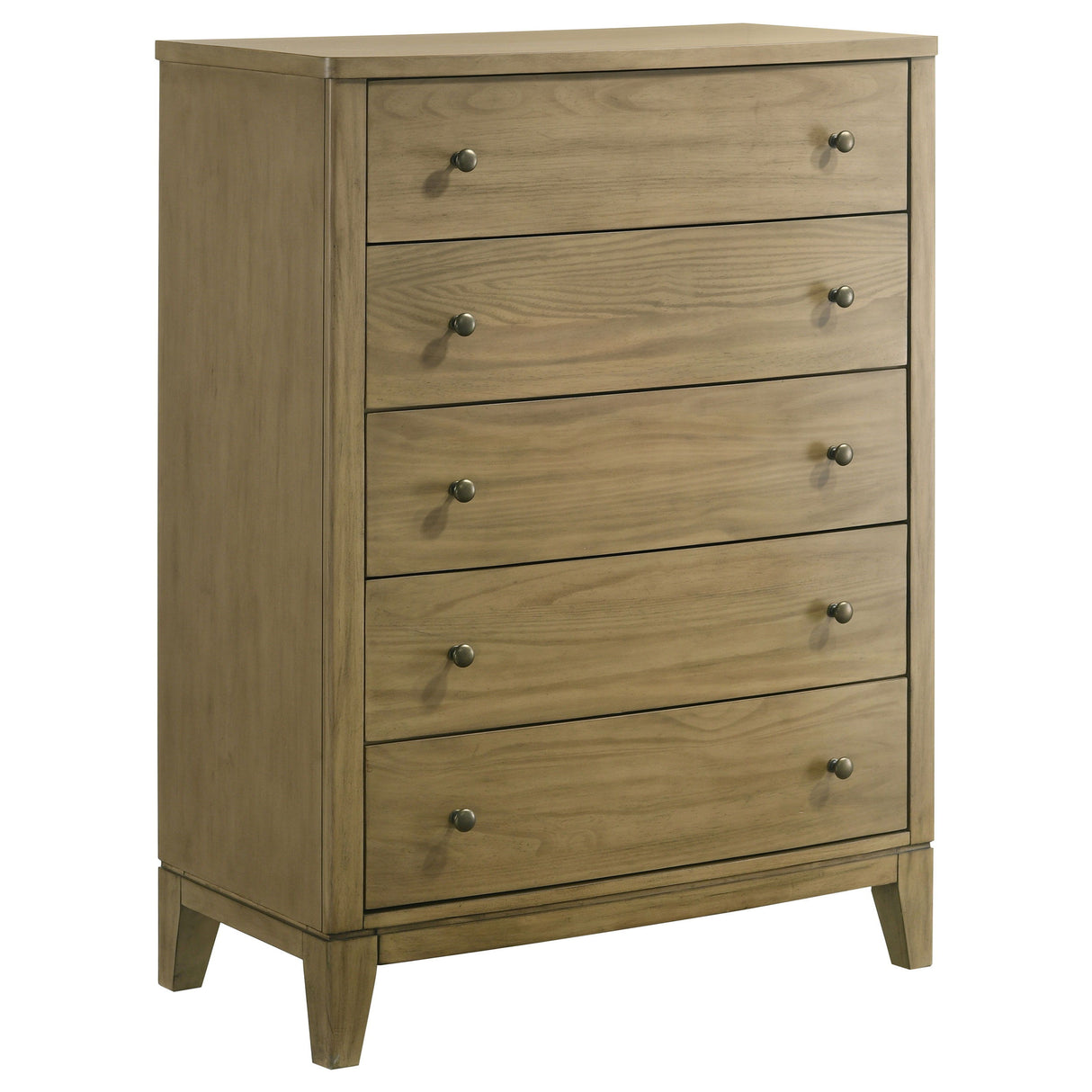 Granada 5-Drawer Bedroom Chest of Drawers – Natural Pine Finish, Solid Wood Construction, Smooth Glides, and Elegant Classic Design