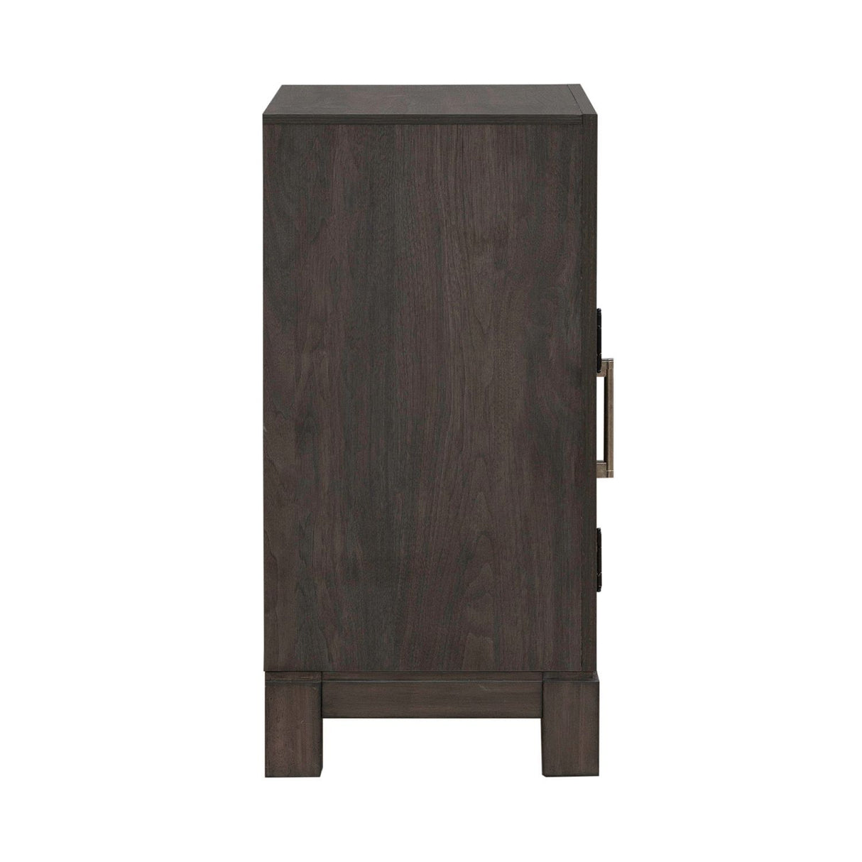 Modern Edge - Bedside Chest With Charging Station - Brown