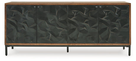 Dorannby - Accent Cabinet - Black / Brown
