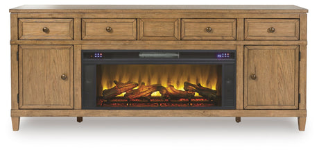 Sharlance - 81" TV Stand With Electric Fireplace