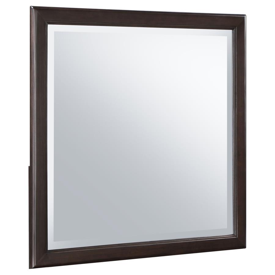 Emberlyn Dresser Mirror in Brown – Modern Bedroom Accent with Sleek Framed Design, Beveled Glass, Reflective Finish for Stylish Vanity and Décor