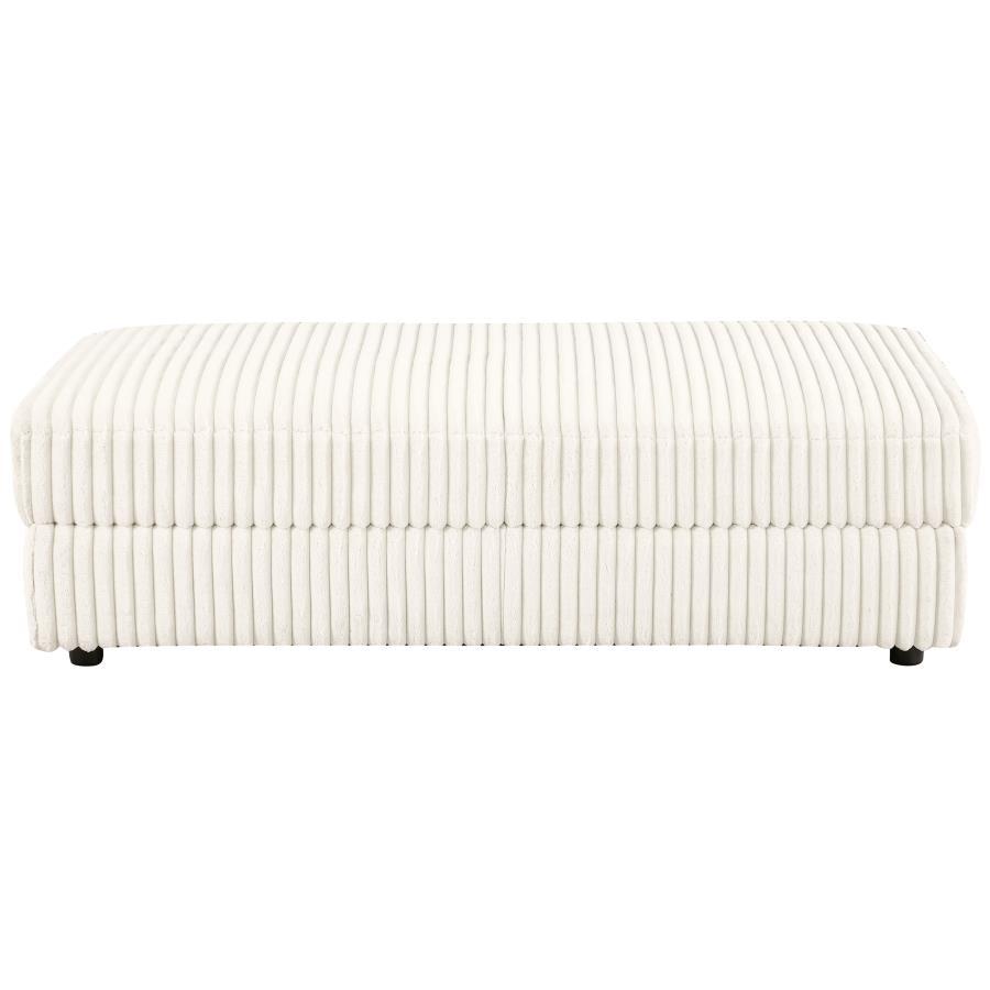 Emberson - Upholstered Rectangular Storage Ottoman - Ivory