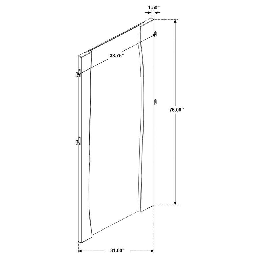 Winslow Standing Floor Mirror – Full-Length Wooden Frame in Smokey Walnut with Coffee Bean Accents, Curved Edge Design, Bedroom & Walk-In Closet