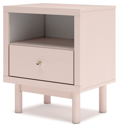 Wistenpine - One Drawer Night Stand - Blush