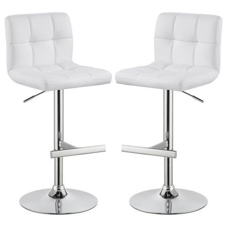 Lenny - Upholstered Adjustable Bar Stool (Set of 2)