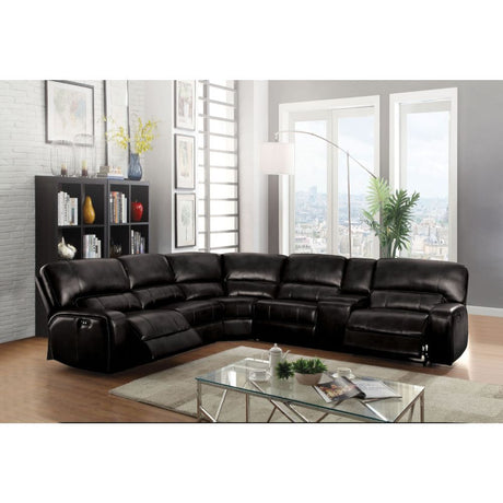 Saul - Power Motion Sectional Sofa - Black