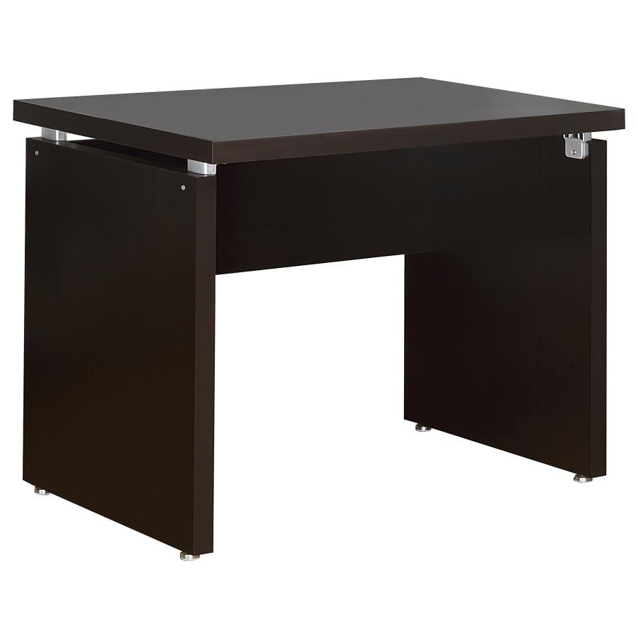 Skylar Engineered Wood Writing Desk – Cappuccino Finish, Floating Top Modern Home Office Desk, L-Shaped Extension Compatible, Functional Workspace