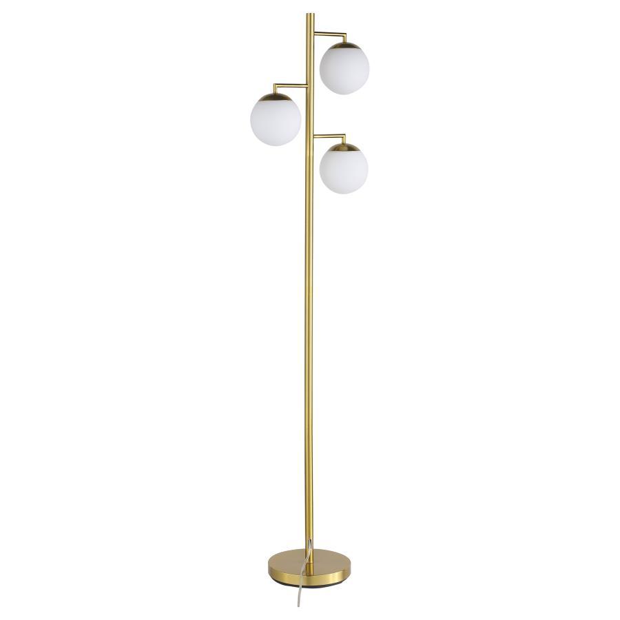 Sena Spherical Bulb Tree Metal Floor Lamp – Gold Modern Standing Lamp with Multiple Bulbs for Living Room, Bedroom, or Office Lighting