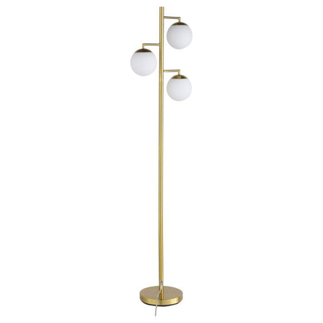 Sena Spherical Bulb Tree Metal Floor Lamp – Gold Modern Standing Lamp with Multiple Bulbs for Living Room, Bedroom, or Office Lighting