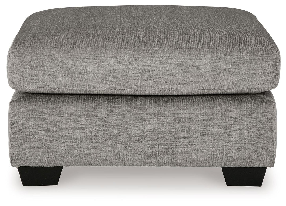 Lanelly - Oversized Accent Ottoman - Alloy
