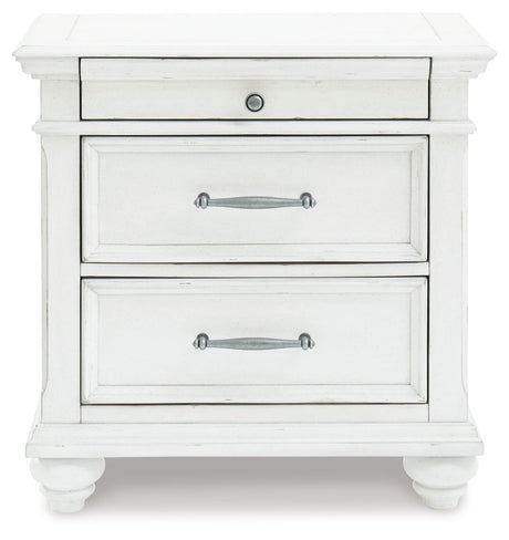 Kanwyn - Three Drawer Night Stand - Whitewash
