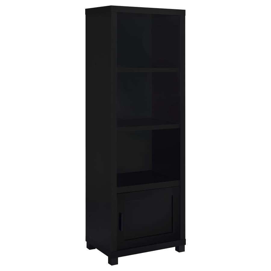Jupiter 3-Piece Black Entertainment Center TV Stand – 79" Media Console with 4 Doors, 2 Media Towers, Adjustable Shelves, Modern Living Room Storage
