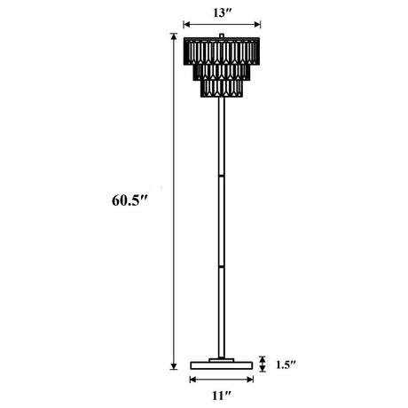 Anya Hanging Crystal Metal Floor Lamp – Chrome Finish, Cascading Crystals, Elegant Ambient Lighting, Statement Accent for Living Rooms & Lounges