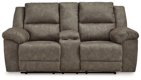 Laresview - Dbl Reclining Loveseat with Console - Fossil
