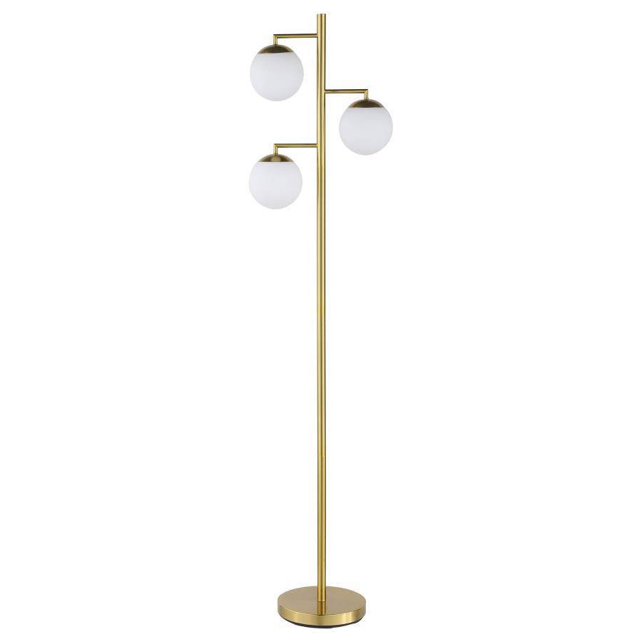 Sena Spherical Bulb Tree Metal Floor Lamp – Gold Modern Standing Lamp with Multiple Bulbs for Living Room, Bedroom, or Office Lighting