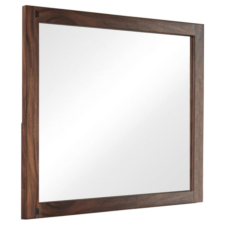 Winslow Dresser Mirror in Smokey Walnut – Large Framed Mirror for Master Bedroom, Classic Design, Durable Construction, Perfect with Matching Dresser