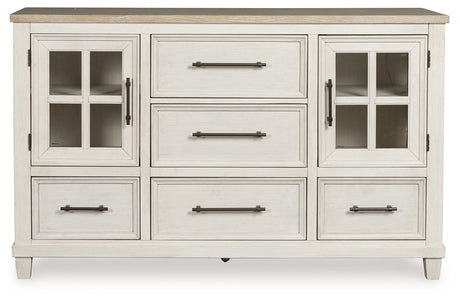 Shaybrock - Dresser - Antique White / Brown