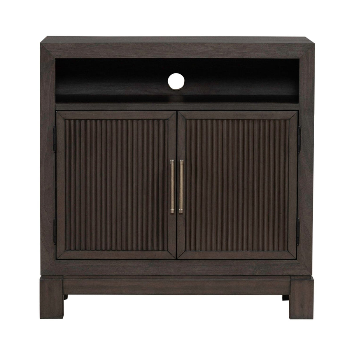 Modern Edge - Bedside Chest With Charging Station - Brown