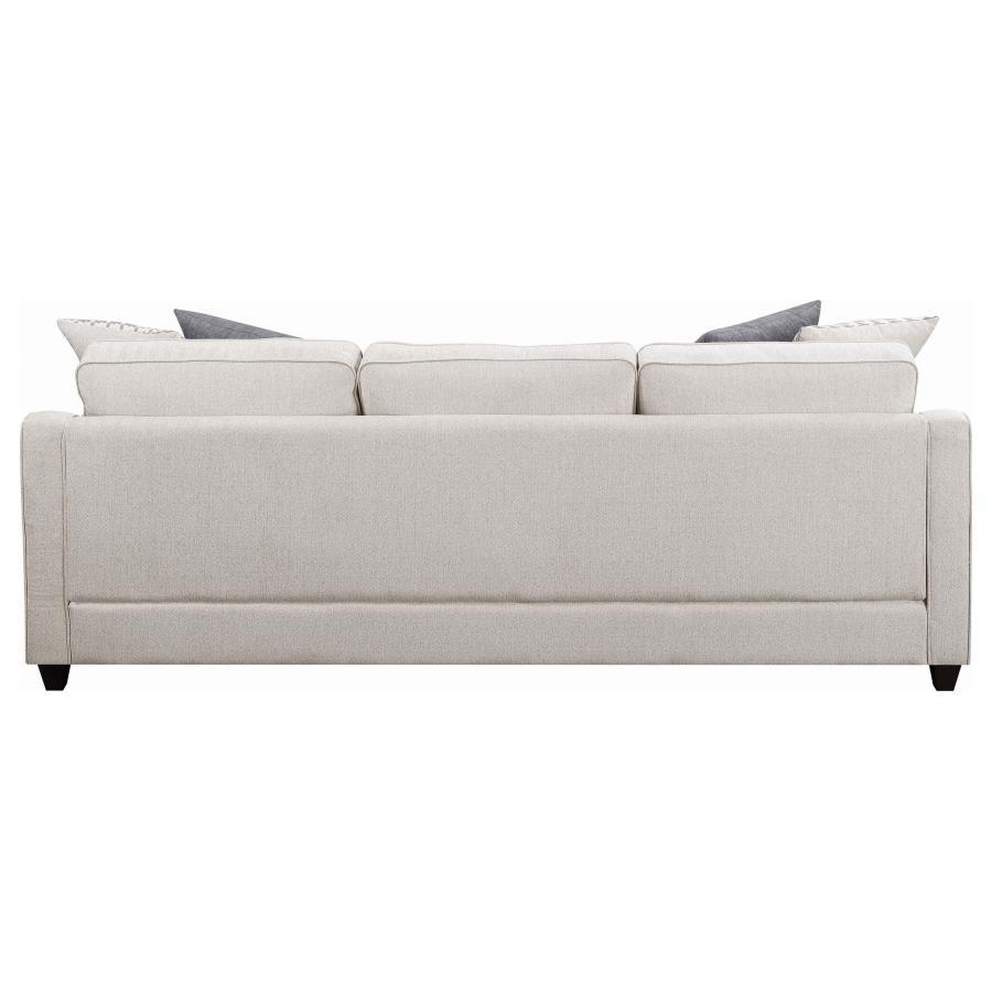Mcloughlin Upholstered Sloped Arm Sectional Sofa in Platinum Fabric with Tapered Wood Feet, Transitional L-Shaped Living Room Seating