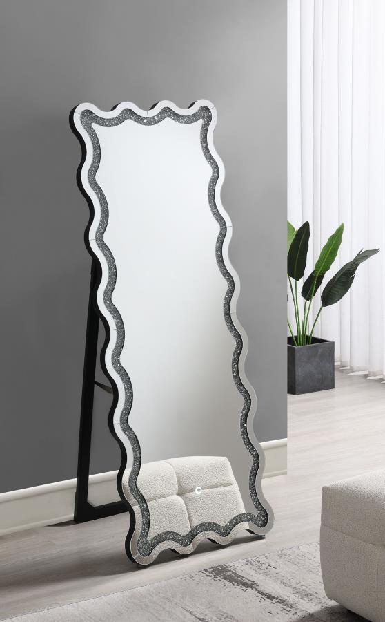 Brixey - LED Lighting Standing Floor Mirror - Black