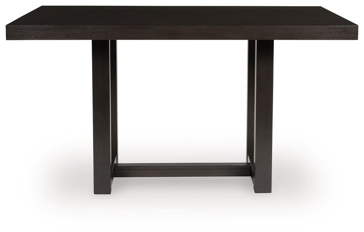 Neymorton - Rectangular Dining Room Counter Table - Dark Grayish Brown