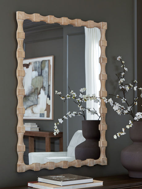 Acelmore - Accent Mirror - Light Brown