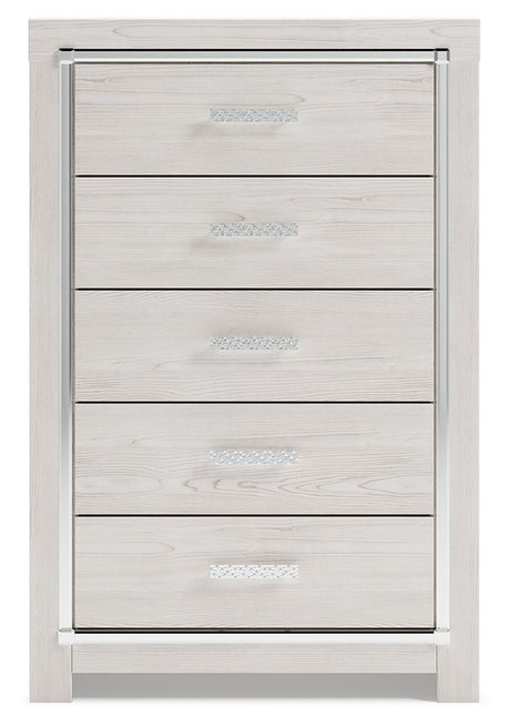 Altyra - Five Drawer Chest - White
