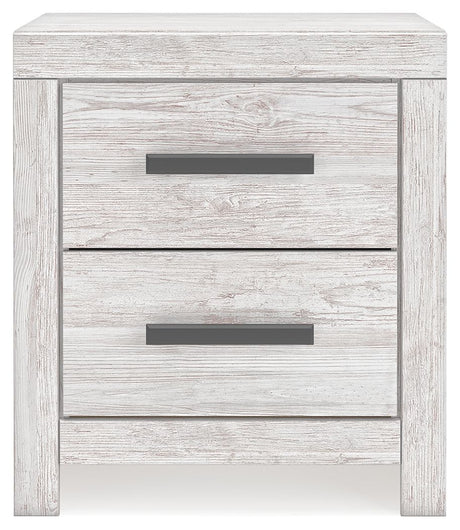 Cayboni - Two Drawer Night Stand - Whitewash