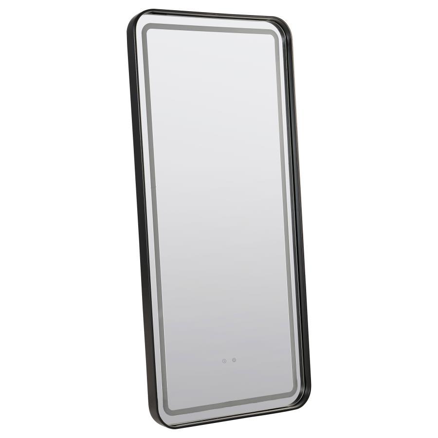 Glendora LED Standing Mirror with Bluetooth Speaker – Full-Length Adjustable Color Lighting, Modern Black Frame, Music-Streaming & Functional Vanity Mirror