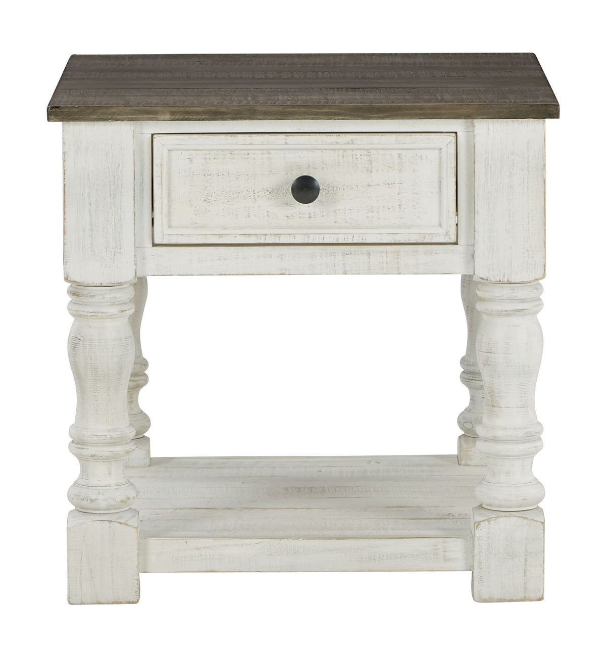 Havalance - Square End Table - White / Gray