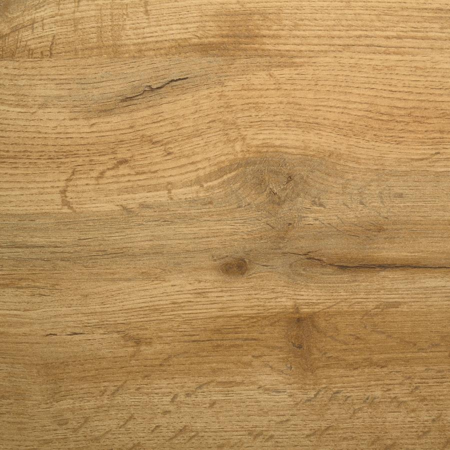 Kaywood Dresser Mirror in Natural Pine with Rustic Wood Grain Frame, Weathered Finish, and Mid-Century Modern Style for Bedroom Décor