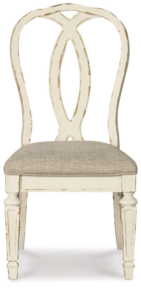 Realyn - Dining UPH Side Chair (Set of 2) - Ribbonback - Chipped White