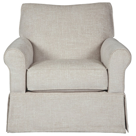 Searcy - Swivel Glider Accent Chair - Quartz