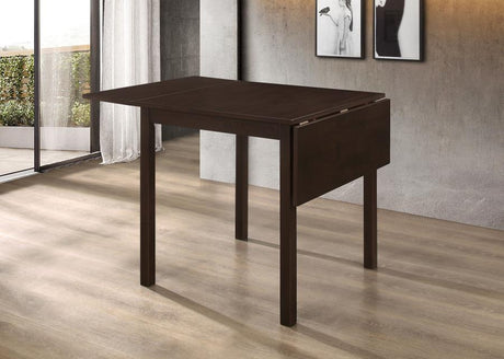 Kelso Rectangular Extension Dining Table – Cappuccino Finish with Foldable Ends, Sleek Modern Design, and Space-Saving Functionality