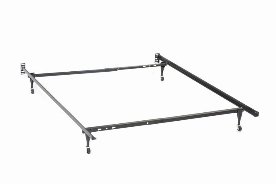 Kerns Twin or Full Bed Frame - Black Metal Platform Foundation, Sturdy Mattress Support, Compatible with Headboards, Modern Bedroom Furniture