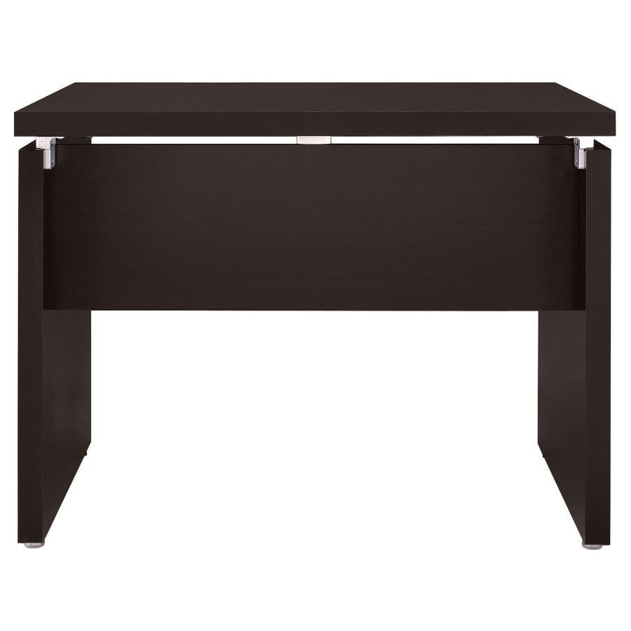 Skylar Engineered Wood Writing Desk – Cappuccino Finish, Floating Top Modern Home Office Desk, L-Shaped Extension Compatible, Functional Workspace