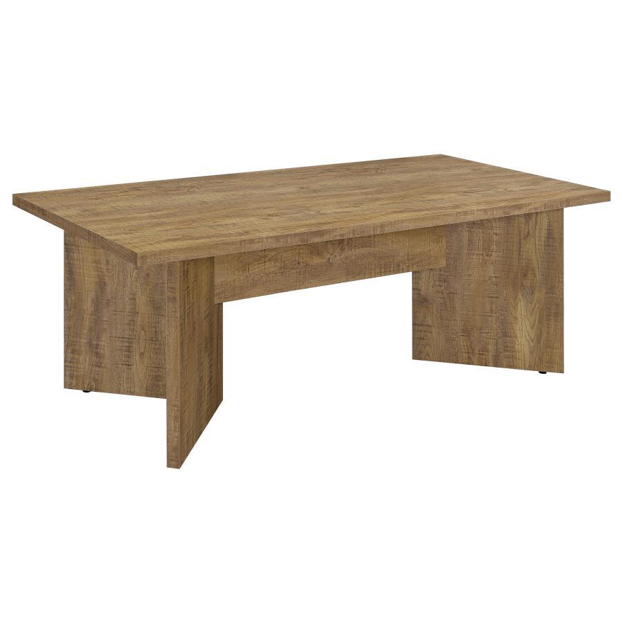 Jamestown Composite Wood Dining Table – Mango Wood-Look Finish, Rectangular Table with V-Shaped Pedestal Base, Spacious Modern Kitchen & Dining Room Table