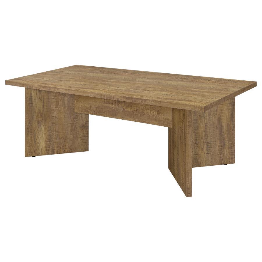 Jamestown Composite Wood Dining Table – Mango Wood-Look Finish, Rectangular Table with V-Shaped Pedestal Base, Spacious Modern Kitchen & Dining Room Table