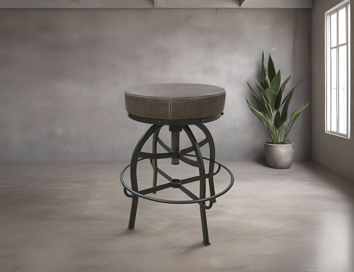 Adjustable Swivel Stool - Brown