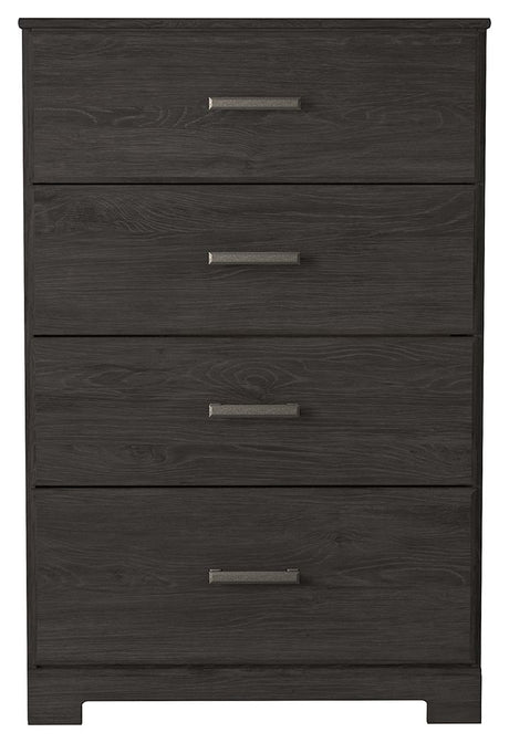 Belachime - Four Drawer Chest - Charcoal