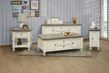 Stone - Sofa Table With 2 Drawer / 2 Doors / Shelf - Antiqued Ivory / Weathered Gray
