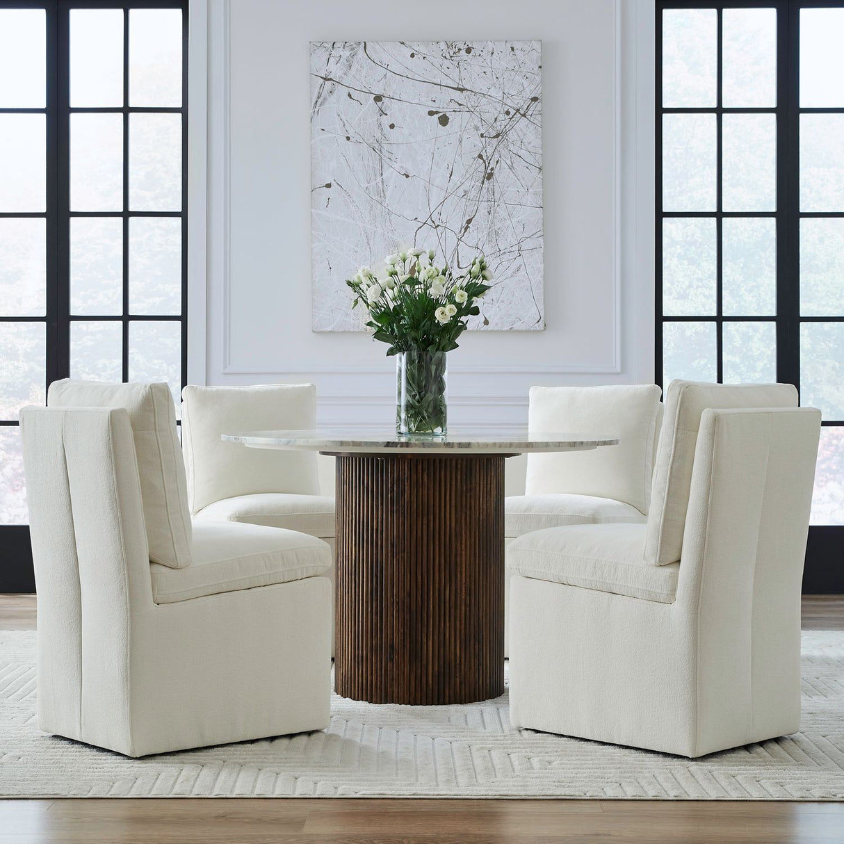 Accent Dining - Accent Dining Chair With Casters