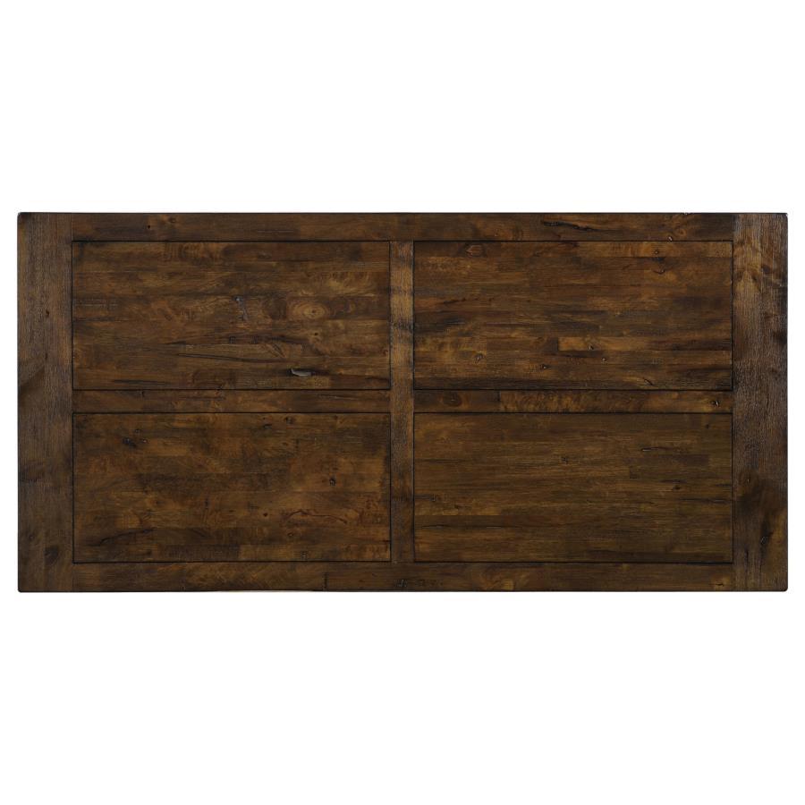 Harvey Park 80" TV Credenza in Grand Walnut – Mid-Century Modern Media Console with 4 Storage Drawers & Divided Shelf for Electronics & Décor