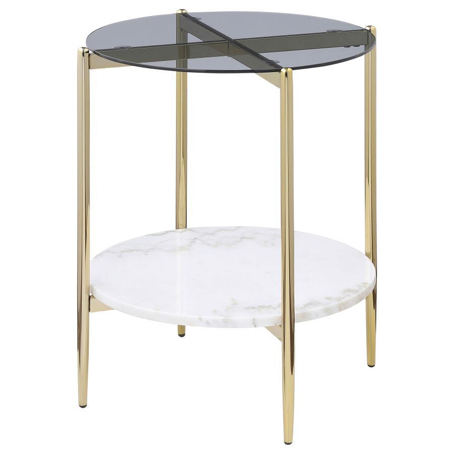 Jonelle - Round Glass Top Table